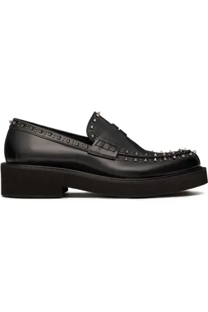 VALENTINO GARAVANI Sko, Herre, Sort, 43 1/2 EU, Læder, Gentleglam Loafers