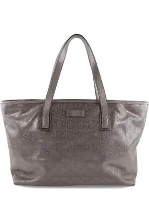 Gucci Pre-owned, Dame, Brun, ONE SIZE, Tyl, Pre-owned Canvas gucci-tasker