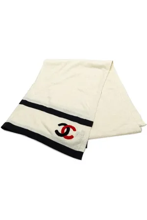 CHANEL Pre-owned, Dame, Hvid, ONE SIZE, Bomuld, Pre-owned Bomuld trklaeder