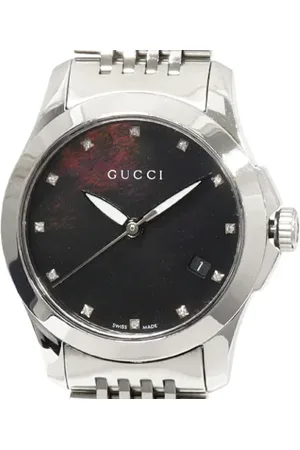 Gucci Pre-owned, Dame, Sort, ONE SIZE, Tyl, Pre-owned Metal watches