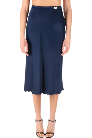 Elisabetta Franchi Nederdel, Dame, Blå, XS, Uld, Stilfuld Acvi Kjole