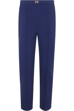 Elisabetta Franchi Bukser, Dame, Blå, 2XL, Uld, Stilfulde Damebukser