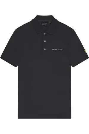 Lyle & Scott Top, Herre, Grå, XL, SS Polo Bluser Broderet Poloshirt