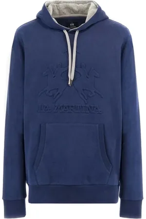 La Martina Sweathshirts & Hoodies, Herre, Blå, 3XL, Uld, Stilfulde Sweatshirts & Hoodies Kollektion