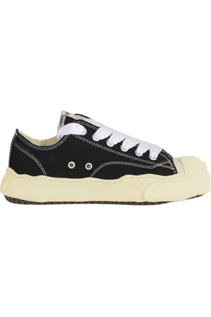 MIHARA YASUHIRO Sko, Herre, Sort, 41 EU, Bomuld, Canvas Hank Sneakers med Gummisål