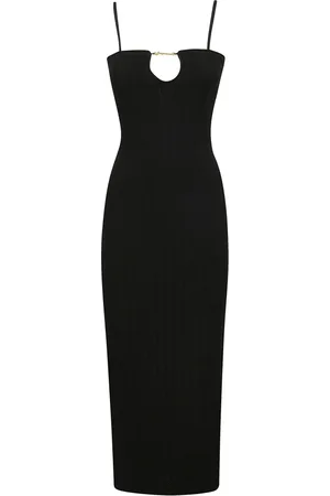 Jacquemus Kjole, Dame, Sort, M, Uld, Sierra lingeri-stil strikkjole