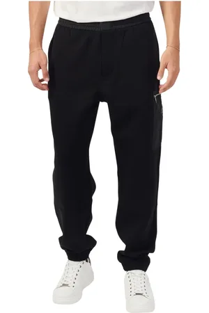 Armani Exchange Bukser, Herre, Sort, 2XL, Bomuld, Sorte bukser med sidelomme med lynlås
