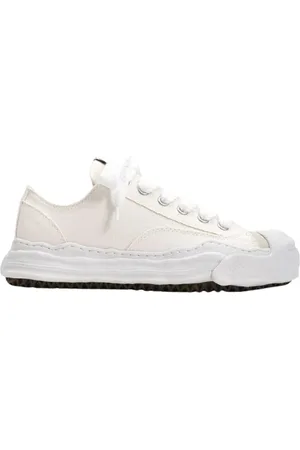 MIHARA YASUHIRO Sko, Herre, Hvid, 45 EU, Bomuld, Canvas Sneakers med Gummisål