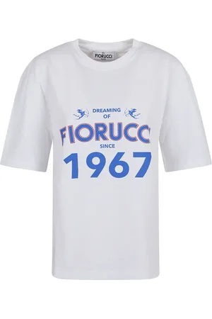Fiorucci Top, Dame, Hvid, XS, Bomuld, Drømme 1967 Print Boxy Fit T-Shirt