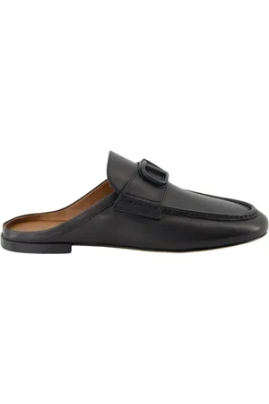 VALENTINO GARAVANI Sko, Herre, Sort, 42 EU, Læder, Læder Slip-On VLogo Loafers