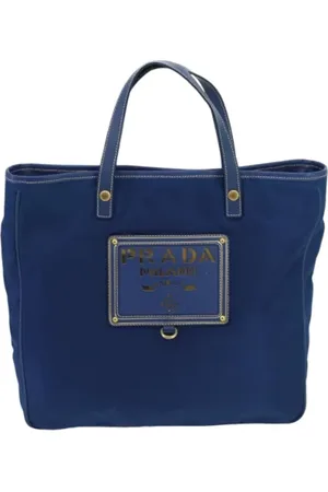 Prada Pre-owned, Dame, Blå, ONE SIZE, Uld, Pre-owned Stof prada-tasker