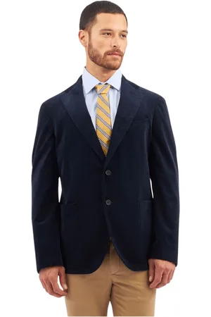 Brooks Brothers Jakke, Herre, Blå, 3XL, Bomuld, Navy Stretch Bomulds Corduroy Jakke