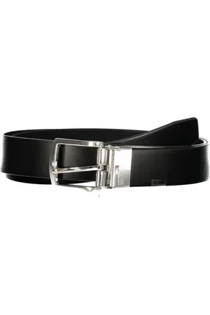 Tommy Hilfiger Tilbehør, Herre, Blå, 100 CM, Læder, Vendbar læderbælte med metal spænde