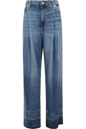Ganni Jeans, Dame, Blå, W28, Denim, Denim Jeans med lynlås og lommer