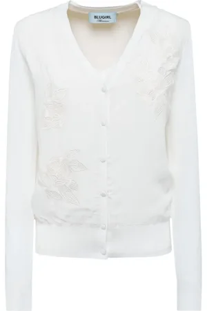 Blugirl Strik, Dame, Hvid, S, Uld, Elegant Blanding af Acetat og Viskose