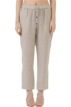 LE TRICOT PERUGIA Bukser, Dame, , M, Linned, Linned højtaljede snørebukser