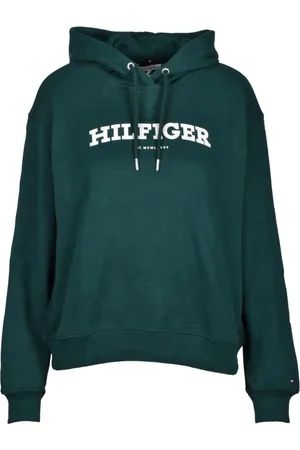Tommy Hilfiger Sweathshirts & Hoodies, Dame, Grøn, XL, Bomuld, Sweatshirts Hoodies