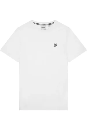 Lyle & Scott Top, Herre, Hvid, 2XL, Bomuld, Premium Bomulds T-shirt med Rund Hals