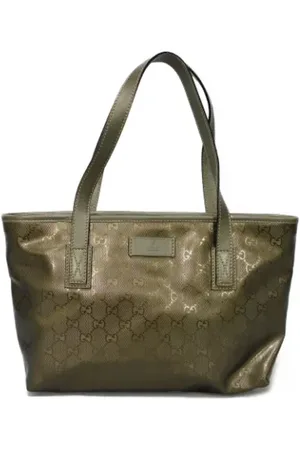 Gucci Pre-owned, Dame, Grøn, ONE SIZE, Uld, Pre-owned Canvas totes
