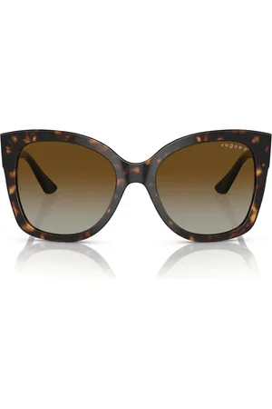 vogue Tilbehør, Dame, Brun, 54 MM, Moderne polariserede solbriller med Havana-ramme