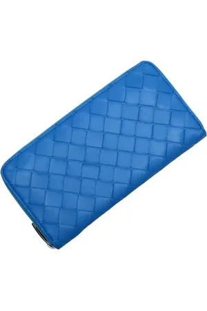 Bottega Veneta Pre-owned, Dame, Blå, ONE SIZE, Tyl, Pre-owned Laeder punge