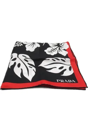 Prada Pre-owned, Dame, Flerfarvet, ONE SIZE, Tyl, Pre-owned Silke trklaeder
