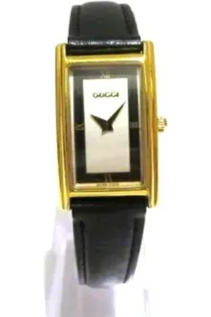 Gucci Pre-owned, Dame, Sort, ONE SIZE, Tyl, Pre-owned Solv watches
