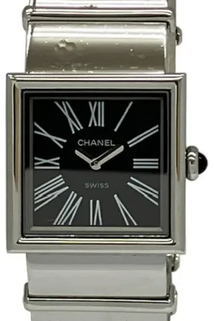 CHANEL Pre-owned, Dame, Sort, ONE SIZE, Tyl, Pre-owned Glas watches