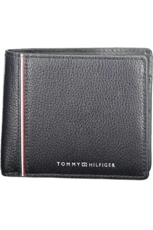 Tommy Hilfiger Tilbehør, Herre, Blå, ONE SIZE, Læder, Luksuriøs Læderpung med Flere Rum