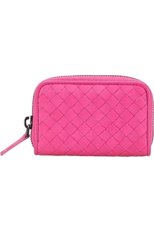 Bottega Veneta Pre-owned, Dame, Lyserød, ONE SIZE, Tyl, Pre-owned Laeder punge