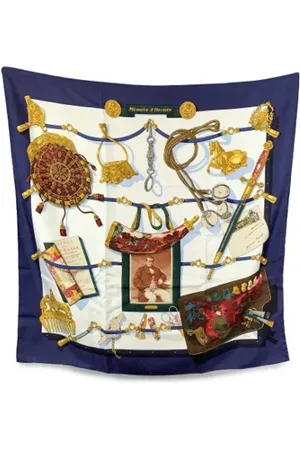 Hermès Pre-owned, Dame, Flerfarvet, ONE SIZE, Tyl, Pre-owned Silke trklaeder