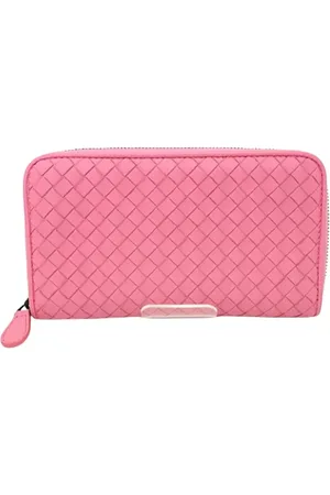 Bottega Veneta Pre-owned, Dame, Lyserød, ONE SIZE, Tyl, Pre-owned Laeder punge