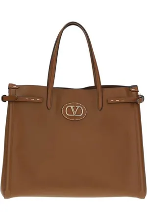 VALENTINO GARAVANI Taske, Dame, Brun, ONE SIZE, Uld, Elegant Metallic Håndtaske med Magnetisk Lukning