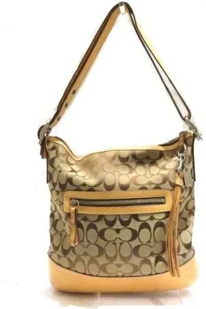 Coach Pre-owned, Dame, , ONE SIZE, Uld, Pre-owned Canvas skuldertasker