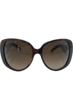 Gucci Pre-owned, Dame, Brun, ONE SIZE, Tyl, Pre-owned Plast solbriller