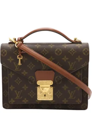 LOUIS VUITTON Pre-owned, Herre, Brun, ONE SIZE, Uld, Pre-owned canvas håndtasker