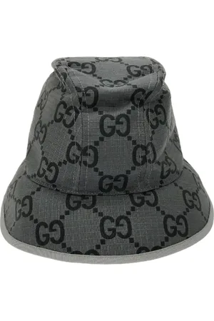 Gucci Pre-owned, Dame, Grå, ONE SIZE, Tyl, Pre-owned Stof hatte