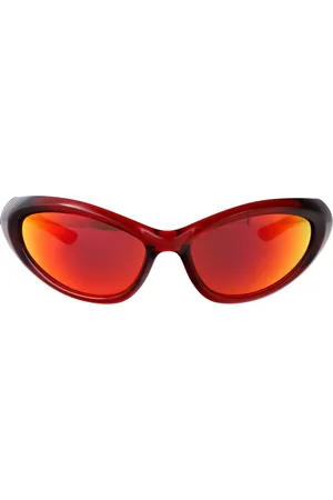 Balenciaga Tilbehør, unisex, Rød, 70 MM, Uld, Stilfulde solbriller til dit perfekte look