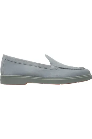 santoni Sko, Dame, Blå, 38 1/2 EU, Uld, Stilfulde Loafers til Mænd