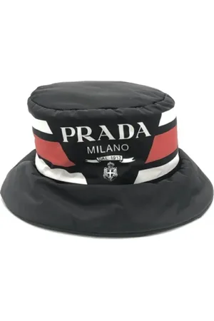 Prada Pre-owned, unisex, Sort, ONE SIZE, Nylon, Pre-owned Stof hatte