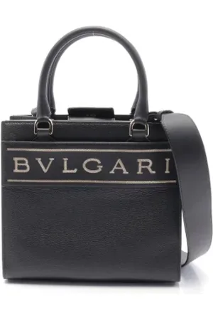 Bvlgari Pre-owned, Dame, Sort, ONE SIZE, Tyl, Pre-owned Laeder hndtasker