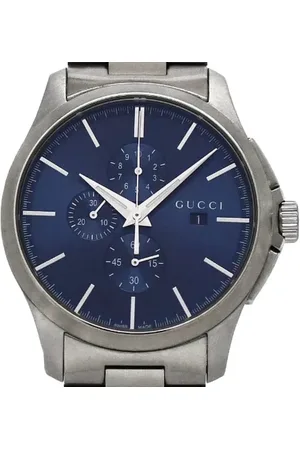 Gucci Pre-owned, Dame, Blå, ONE SIZE, Tyl, Pre-owned Metal watches
