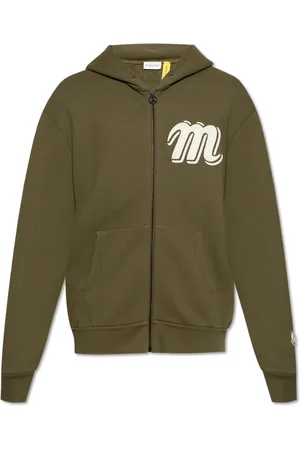 Moncler Sweathshirts & Hoodies, Herre, Grøn, M, Bomuld, Sweatshirts & Hoodies