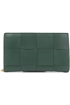 Bottega Veneta Pre-owned, Dame, Grøn, ONE SIZE, Tyl, Pre-owned Laeder punge