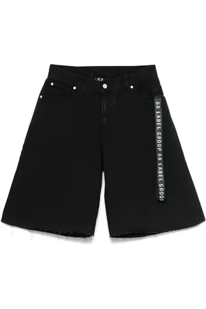 44 Label Group Shorts, Herre, Sort, XL, Bomuld, Sorte shorts med frontknap og lynlås