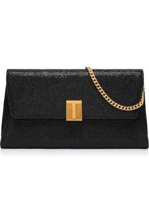 Tom Ford Taske, Dame, Sort, ONE SIZE, Uld, Sort Glitter Clutch Taske
