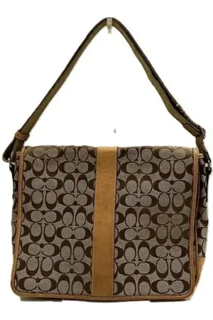 Coach Pre-owned, Dame, Brun, ONE SIZE, Uld, Pre-owned Canvas skuldertasker