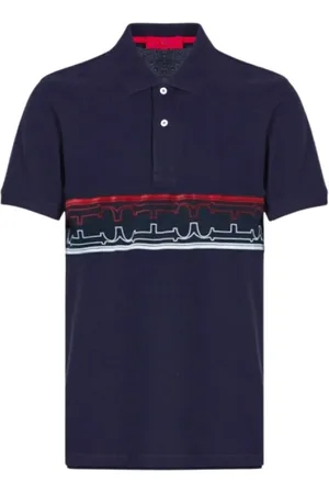 Carolina Herrera Top, Herre, Blå, S, Bomuld, Monogram Polo Shirt Classic Fit