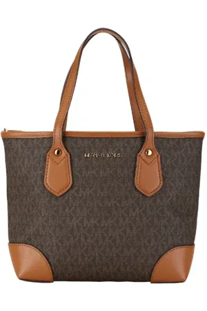Michael Kors Pre-owned, Dame, Brun, ONE SIZE, Tyl, Pre-owned canvas håndtasker