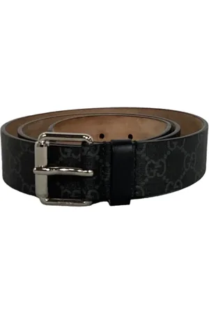 Gucci Pre-owned, Dame, Sort, ONE SIZE, Pre-owned Canvas baelter